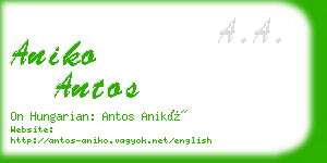 aniko antos business card